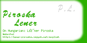 piroska lener business card